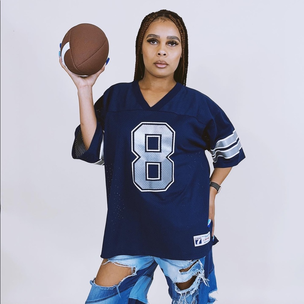 VTG Troy Aikman Dallas Cowboys Logo 7 Jersey
